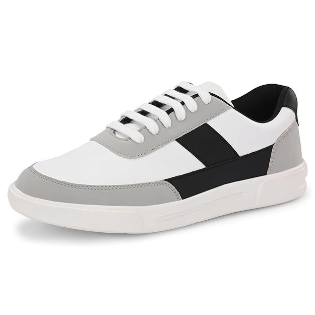 Centrino Canvas Shoes for Men Sneakers | Casual Shoes for Man Stylish | Lightweight Lace-Up Design with Cushioned Insole | Breathable Comfortable Walking Shoes | Anti-Skid Sole | Mens Sneaker Shoes (3211)