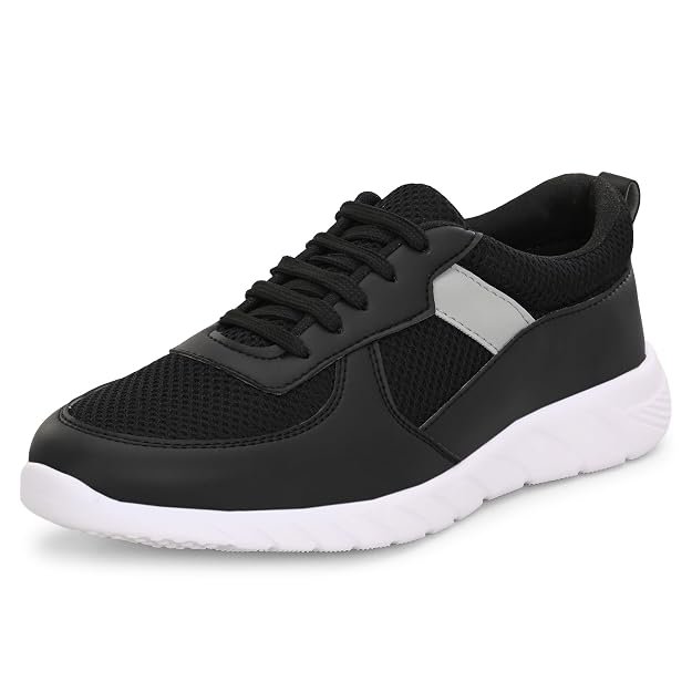 Centrino Lightweight Sneakers for Men | Shoes for Man Stylish | Casual Breathable Lace-Up Canvas Walking Shoes | Cushioned Insole for All-Day Comfort | Anti-Skid Sole | Comfortable Mens Shoes Daily (6822)