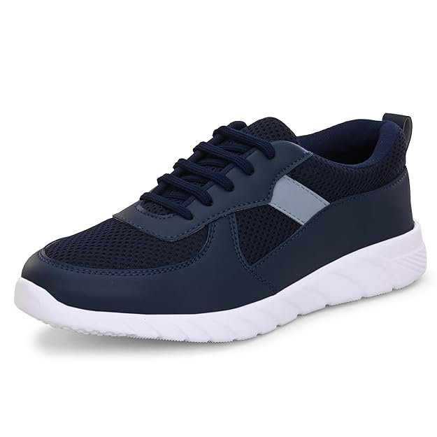 Centrino Lightweight Sneakers for Men | Shoes for Man Stylish | Casual Breathable Lace-Up Canvas Walking Shoes | Cushioned Insole for All-Day Comfort | Anti-Skid Sole | Comfortable Mens Shoes Daily (6822)