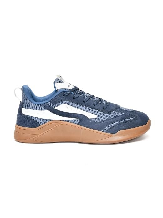 Impakto para X Court Men’s Sneakers | Lightweight & Cushioned Insole | Lace-Up Shoes for Casual Outings,Walking & Gym | Anti-Skid Rubber Sole for Non-Marking Activity