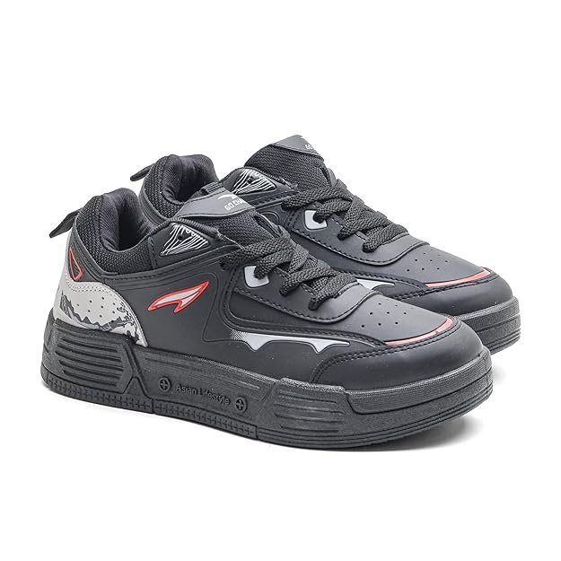 ASIAN Lifestyle-02 Men’s Stylish Sneakers | Comfortable Sporty Sneakers with PU Upper & Cushioned Insole | Ideal for Gym, Walk, Travel, & Casual Wear