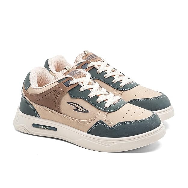 ASIAN Boston-01 Stylish Casual Sneakers for Men & Boys | Cushioned Comfort, Trendy Design, Lace-Up Sneakers