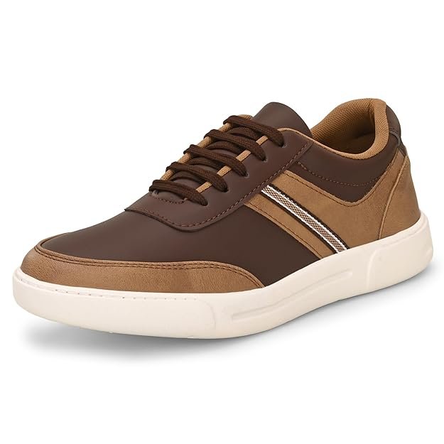 Centrino Shoes for Men Stylish | Sneakers for Man Casual | All-Day Comfort Lightweight Lace-Up Walking Shoes | Soft Cushioned Insole | Breathable Canvas Sneaker Shoes for Men | Anti-Skid Mens Shoes (6313)
