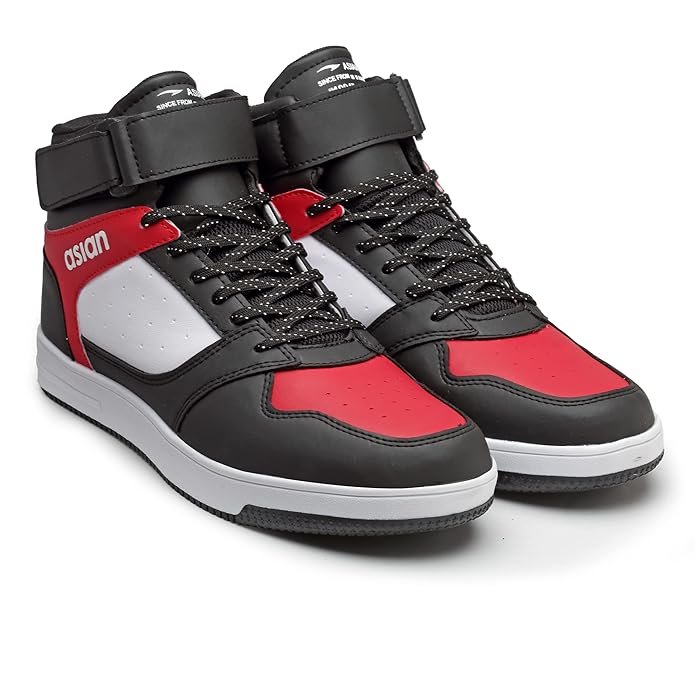 ASIAN Basket-14 Men’s Sporty Mid-Top Sneakers with Memory Foam Cushioning | Durable Grip Sole and Athletic Design for Basketball and Casual Wear