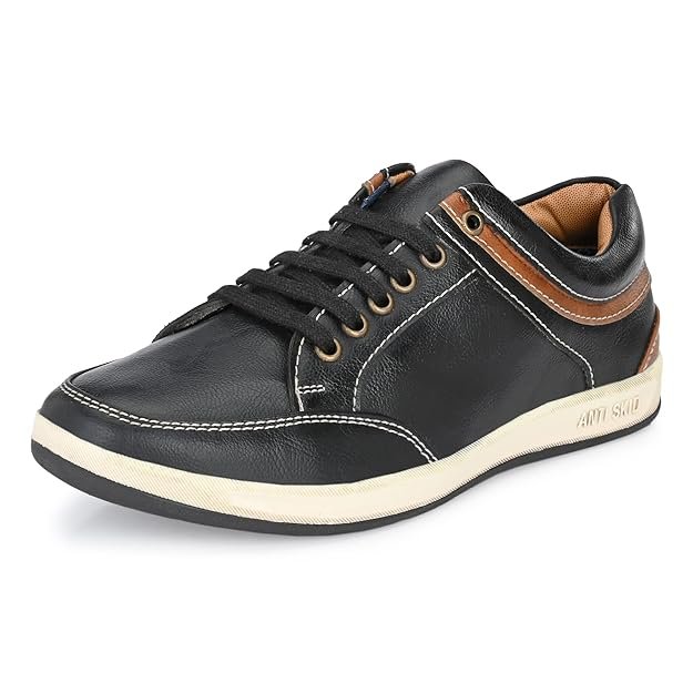 Centrino Sneakers for Man | Shoes for Man Stylish Casual | Lightweight Lace-Up Walking Shoes for Men | Cushioned Insole | Breathable Comfortable Mens Shoes | Anti-Skid Canvas Sneakers (3322)