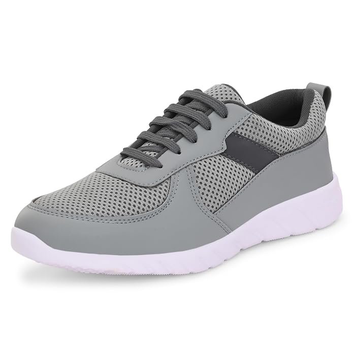 Centrino Lightweight Sneakers for Men | Shoes for Man Stylish | Casual Breathable Lace-Up Canvas Walking Shoes | Cushioned Insole for All-Day Comfort | Anti-Skid Sole | Comfortable Mens Shoes Daily (6822)