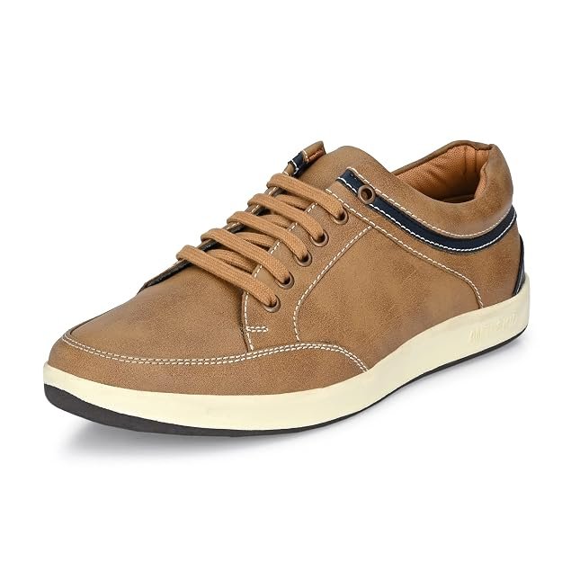 Centrino Sneakers for Man | Shoes for Man Stylish Casual | Lightweight Lace-Up Walking Shoes for Men | Cushioned Insole | Breathable Comfortable Mens Shoes | Anti-Skid Canvas Sneakers (3322)