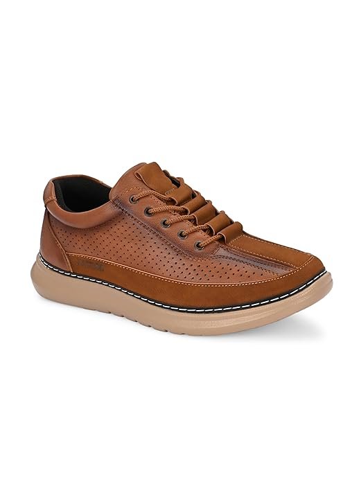 KASTAVA KS 128 Synthetic Breathable Cushioned Sole | Ultra Comfort & Lightweight Lace-Up Casual Sneakers Shoes for Men