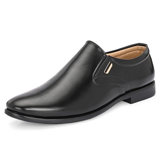 Centrino Slip-On Men's Formal Shoe | Stylish with Soft Cushioned Insole | Sleek Slip-On Design for Formal Look | Durable with Anti-Skid Sole | Ideal for Office Wear (9433)