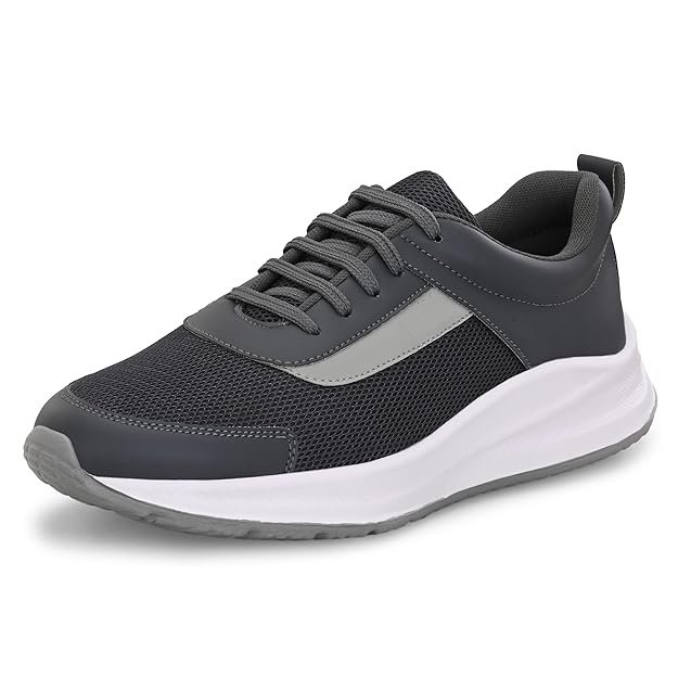 Centrino Chunky Sneakers for Men | Shoes for Man Stylish | Trendy Platform Lace-Up Casual Walking Shoes | Cushioned Insole | Lightweight Breathable Comfortable Canvas Sneaker Shoes | Mens Shoes Thick (6821)