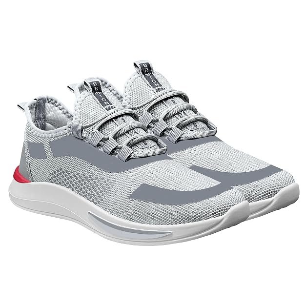 BRUTON Men's Lightweight Running Shoes | Breathable Lace-Up Sports Shoes for Running, Walking, Gym