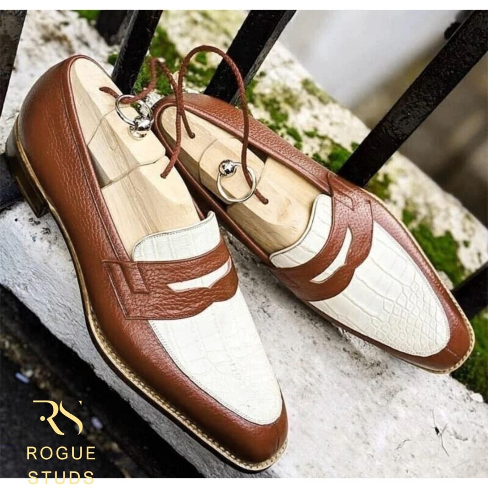 Rogue Studs Men’s Alligator Leather Moccasins
