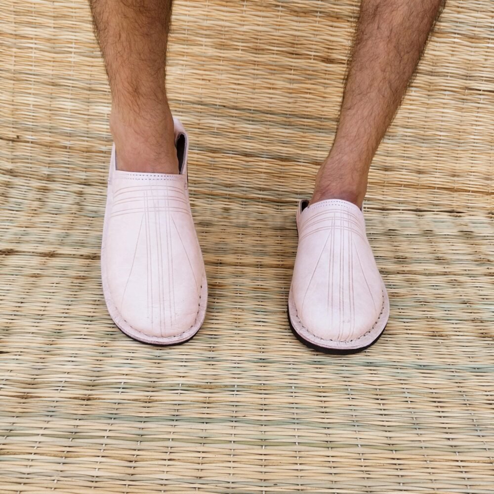 Men’s Moroccan Leather Slippers – Handmade Babouche Shoes