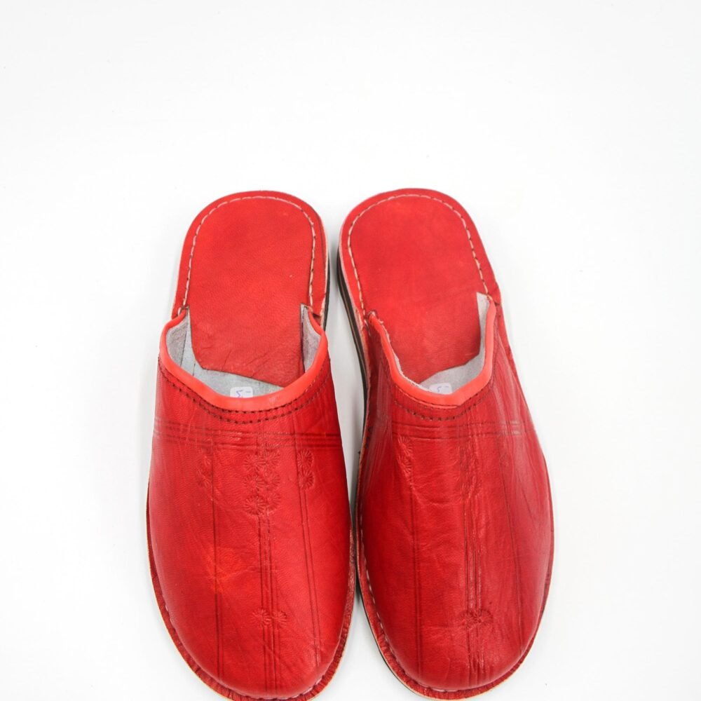 Unisex Leather Mule Slippers: Cozy Indoor Slip-Ons for Men