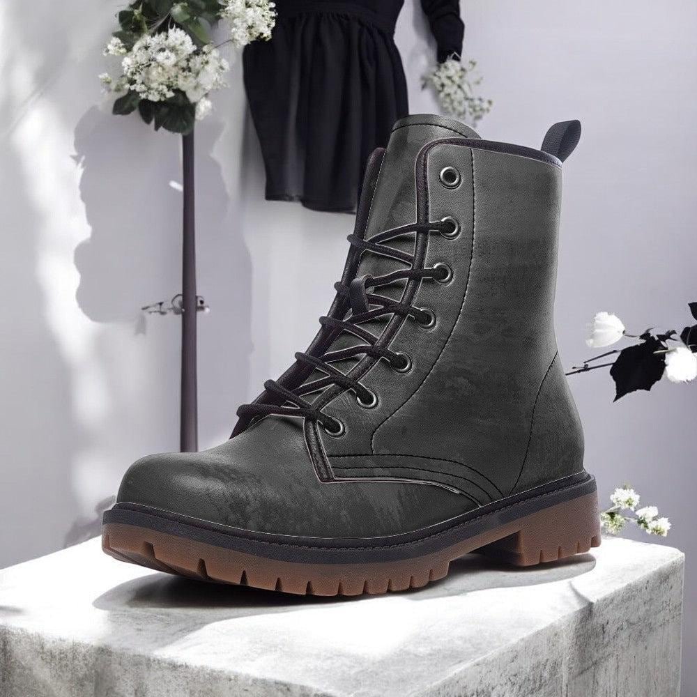 Midnight Black Vegan Combat Boots
