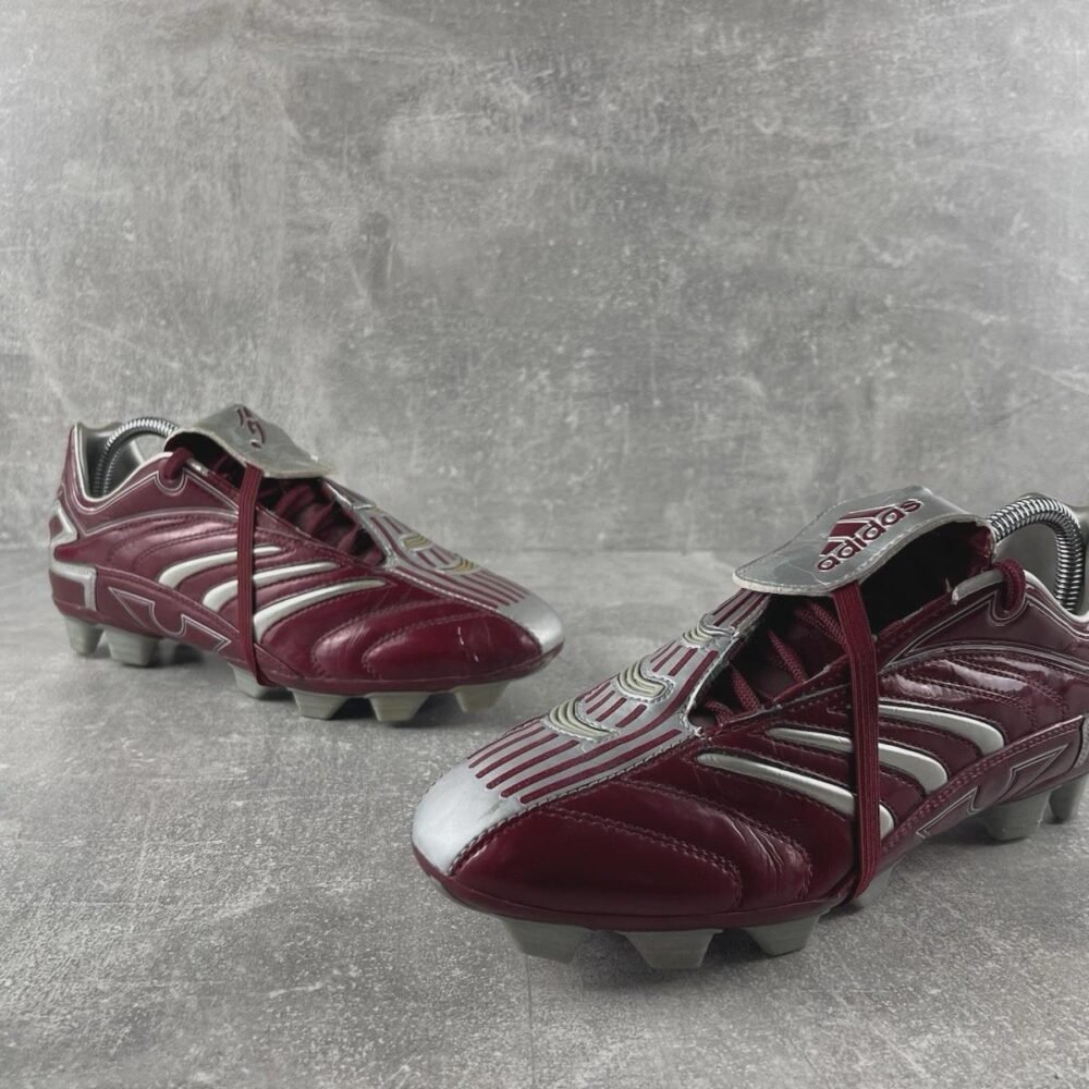 Predator Absolion TRX FG Football Boots Burgundy Silver Size EU 40 2005
