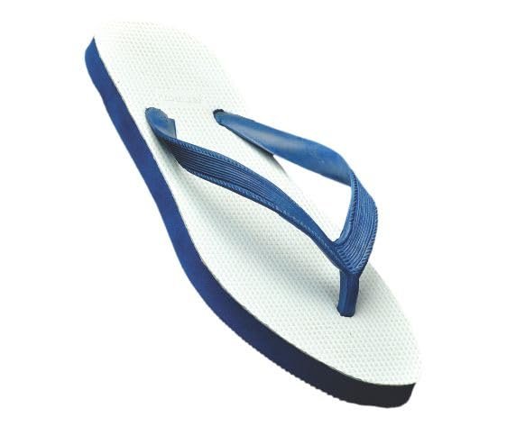 Natural Rubber Regular-Wear Flip Flops  Red White Maroon