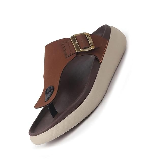 FAUSTO Adjustable T-Strap Waterproof Monsoon Sandals for Men