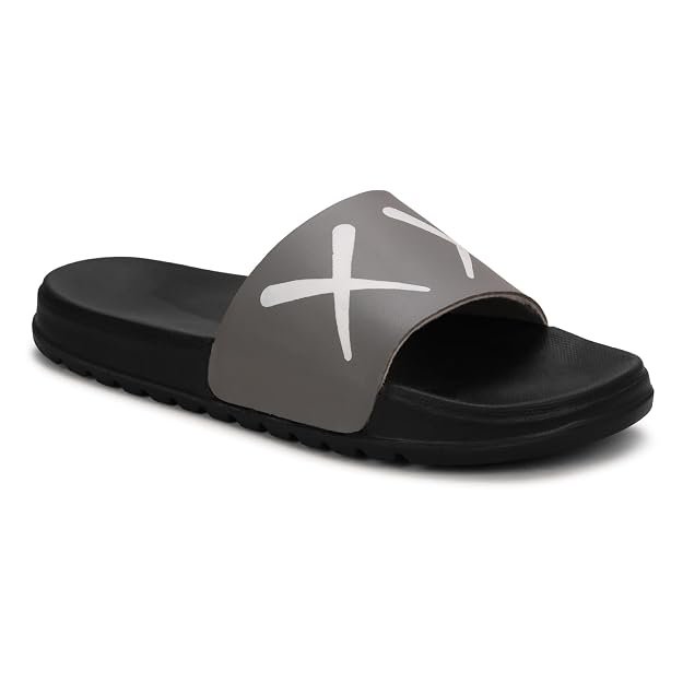 PERY-PAO Casual Printed Flip Flops White & Sky Blue