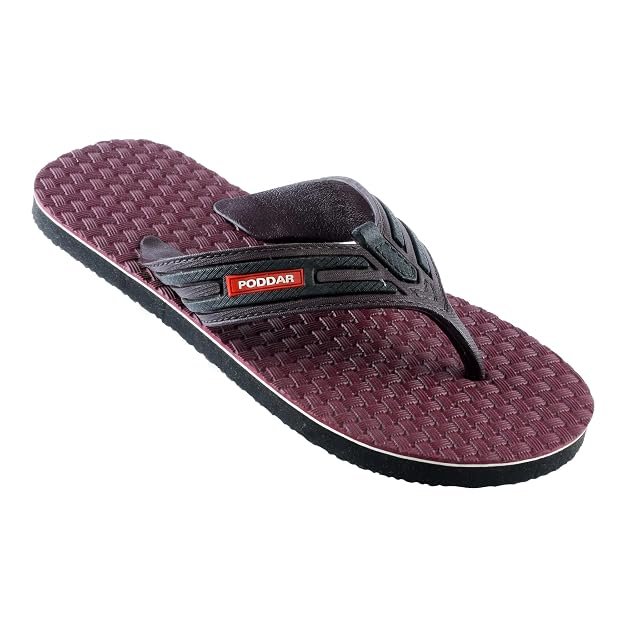 Poddar Durable Casual Rubber Flip Flops